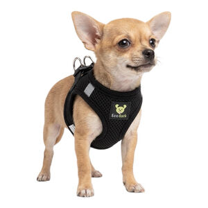 EcoBark XXXS Black No Pull Dog Harness Adjustable Mesh Small Dog Puppy
